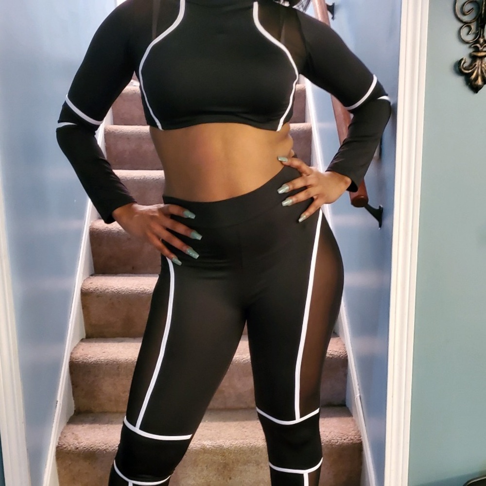 2 pc mesh legging set